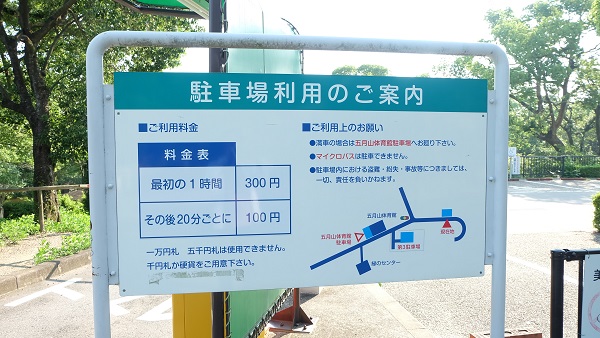 大阪府　五月山動物園　駐車場