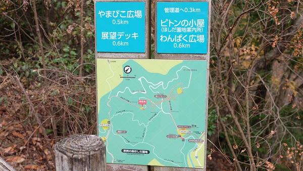 ほしだ園地 看板